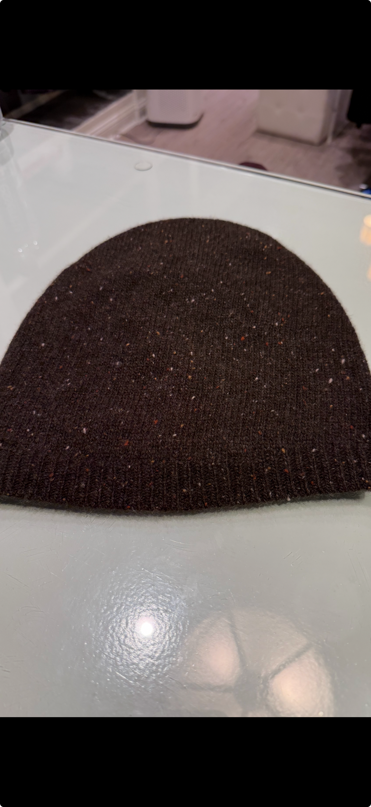 AUTUMN CASHMERE-6 Ply Asymmetric Bag Hat Chocolate Chip
