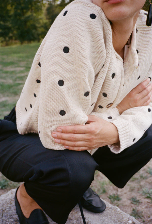 Ciao Lucia Maija Cardigan in Ivory, additional view