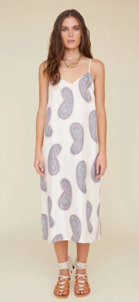 XIRENA-Amber Dress Ivory Paisley