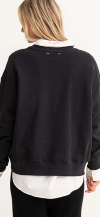 KERRI ROSENTHAL-Boyfriend Sweatshirt Lucky Charm Black