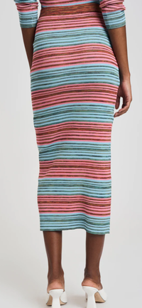 DEREK LAM-Riviera Pencil Skirt Multicolor Space Dye