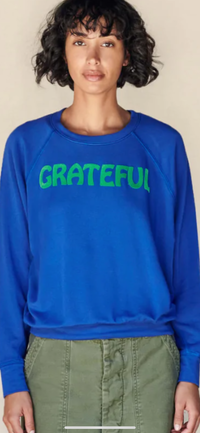 SUNDRY-Grateful  Sweatshirt Bright Lapis