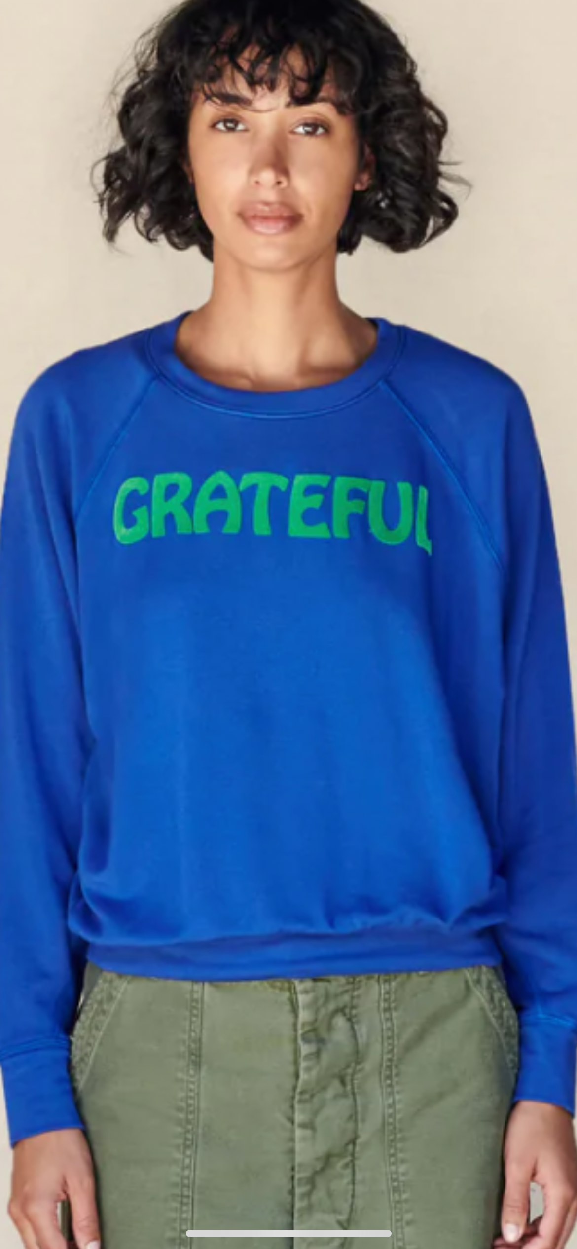 SUNDRY-Grateful  Sweatshirt Bright Lapis