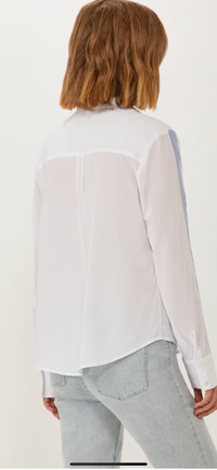 ECRU-Davis Shirt with Sleeve White/Cornflower