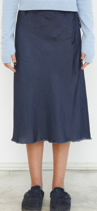 BRAZEAU TRICOT-Paper Bag Skirt With Marrow Nightfall