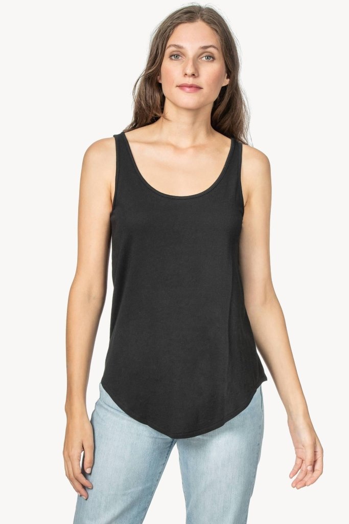 Splurde LILLA P-Scoop Tank Black – Splurge Women’s Casual Clothing & Accessories
